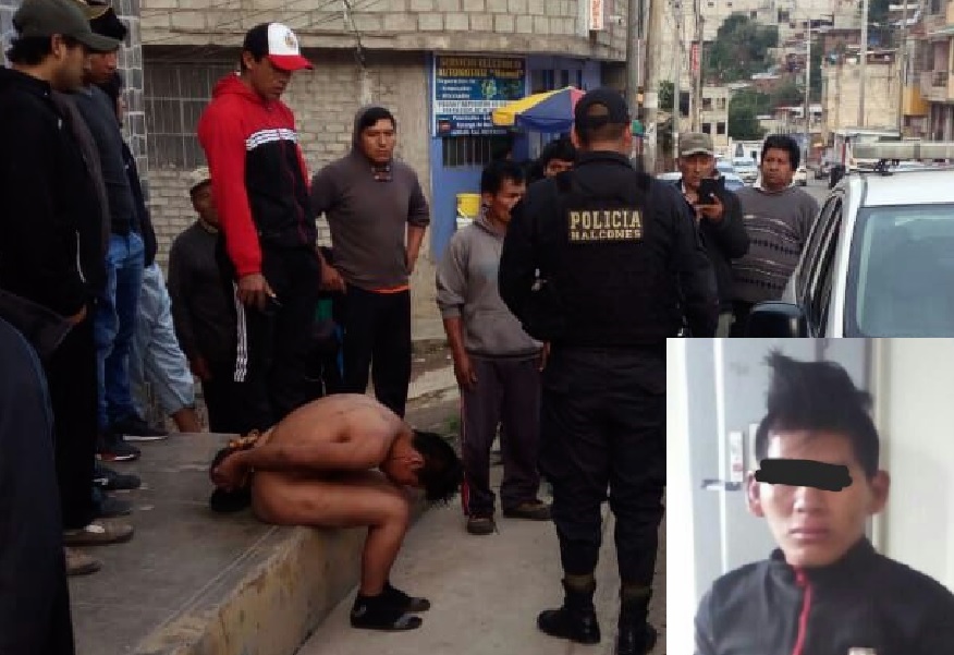 Vecinos desnudan a ladrÃ³n por robar en vivienda en Abancay